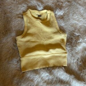 SO Pale Yellow Waffle Knit Tank